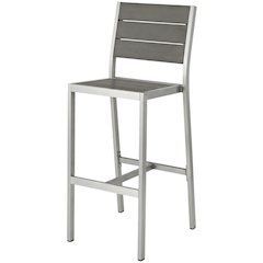 Aluminum Outdoor Bar Stool With Backrest And Lightweight Design