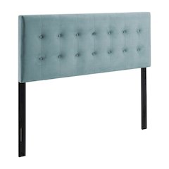 Biscuit Tufted Performance Velvet Queen Headboard with Soft Upholstery