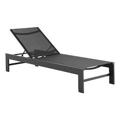 Aluminum And Mesh Chaise Lounge For Outdoor Patio Relaxation
