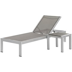 Aluminum Outdoor Lounge Set With Cushioned Seats And Backrests