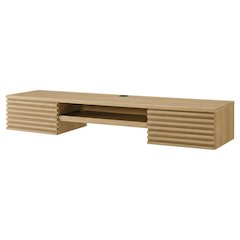 Wall Mount Office Desk in Wood Finish with Durable Construction
