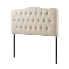 Upholstered Vinyl Queen Headboard with Durable Padding and Sleek Design