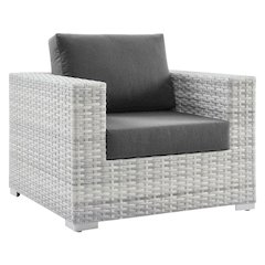 Outdoor Patio Armchair With Cushioned Seat And Durable Frame