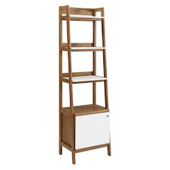 Wooden Bookcase in Finish with Sturdy Shelving