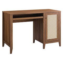 Modern Office Desk In Neutral Finish With Sturdy Construction