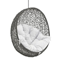 Outdoor Patio Swing Chair With Cushioned Seat And Durable Frame