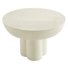 Concrete Coffee Table with Durable Round Top and Modern Design