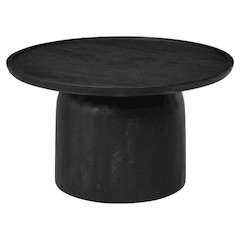 Round Wood Coffee Table with 17.5-inch Height and 30-inch Diameter