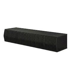 Black Wall Mount TV Stand with Sturdy Construction and Storage Space