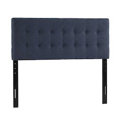 Fabric-Upholstered King Headboard, Wall Mount Padded Panel King Size Only, Navy