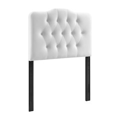 Diamond Tufted Twin Headboard in Velvet Performance Fabric with Stylish Design