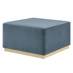Square Velvet Ottoman With Modern Design For Outdoor Use