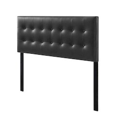 Upholstered Vinyl King Headboard with Durable Frame and Elegant Design