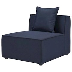 Outdoor Patio Upholstered Armchair in Neutral Color for Comfortable Seating