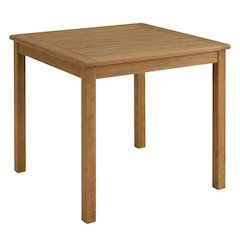 Teak and Rope Outdoor Dining Set with Armchairs, 3-Piece Collection