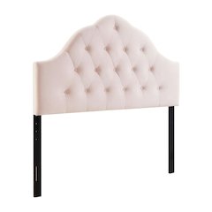 Diamond Tufted Velvet Full Headboard with Performance Fabric and Elegant Design