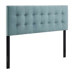 Biscuit Tufted Full Headboard in Performance Velvet with Elegant Design