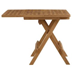 Teak Wood Outdoor Side Table With Modern Design For Patio Or Garden Use