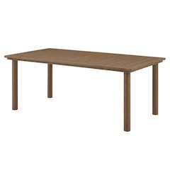 Metal Outdoor Dining Table, 76-Inch Length, Aluminum Construction
