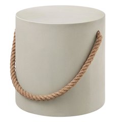 Concrete Side Table With Rope Detail For Indoor And Outdoor Use