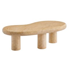 Textured Faux Indoor-Outdoor Coffee Table With Durable Finish