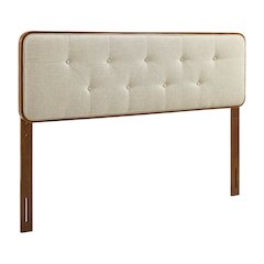 Tufted Queen Headboard in Fabric and Wood with Sturdy Frame and Elegant Design