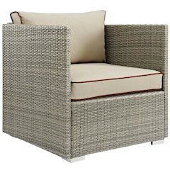 Outdoor Patio Armchair With Comfortable Cushioning And Sturdy Frame