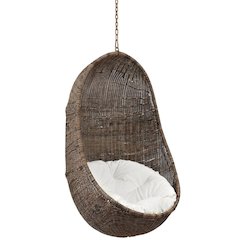 Relaxing outdoor swing chair with comfortable seating for patio use