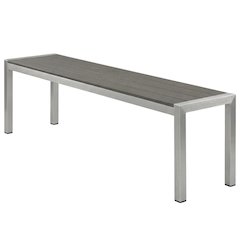 Aluminum Outdoor Patio Bench With Sturdy Frame And Elegant Finish