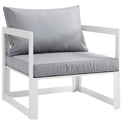Outdoor Patio Armchair With Cushioned Seat And Durable Frame