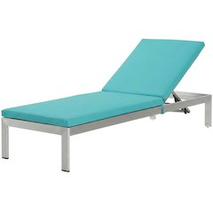 Aluminum Patio Lounger With Cushions And Supportive Backrest