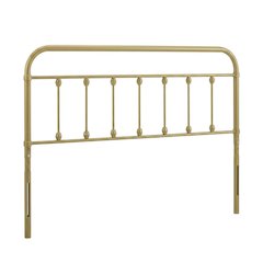 Metal King Size Headboard for Bed Frame, Adjustable-Friendly Style, Gold