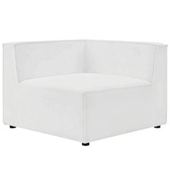 Outdoor Patio Upholstered Sectional Sofa Corner Chair, Armrests, Cushioned Seat