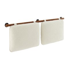 Chenille Upholstered Wall-Mounted King Headboard with Soft Fabric Finish