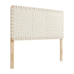 Vegan Leather Full Headboard with Woven Texture and Sturdy Frame