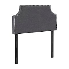 Upholstered Fabric Twin Headboard with Padded Design and Sturdy Frame