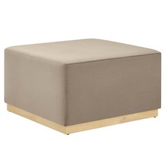 Square Performance Velvet Ottoman With Plush Upholstery And Versatile Design
