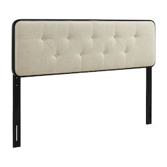 Tufted Fabric Full Headboard with Wooden Frame for Stylish Bedroom