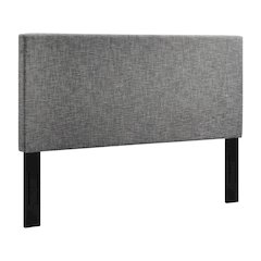 Upholstered Linen Fabric Full Queen Headboard with Padded Design