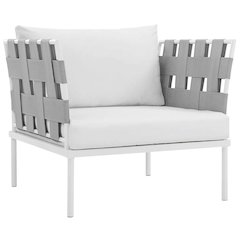 Outdoor Patio Aluminum Armchair With Sturdy Frame And Comfortable Seat