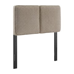 Boucle Fabric Twin Headboard Soft Upholstery with Durable Frame Panel Design