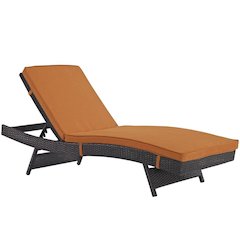 Outdoor Patio Lounge Chair With Cushioned Seat For Comfortable Relaxation