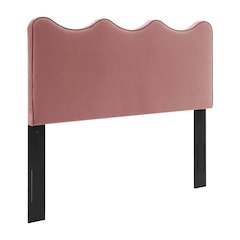 Performance Velvet Queen Headboard in Soft Fabric, Sturdy Frame, Elegant Design