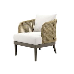 Outdoor Patio Armchair With Cushioned Seat And Comfortable Backrest