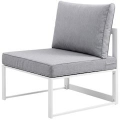 Outdoor Patio Chair With Back Cushion And Sturdy Frame