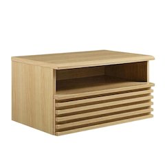 Wall-Mount Nightstand with Compact Design and Modern Style
