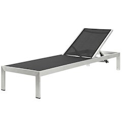 Outdoor Patio Aluminum Chaise With Comfortable Backrest And Stylish Design