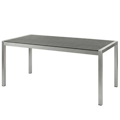 Aluminum Outdoor Dining Table with Sturdy Frame and Elegant Design