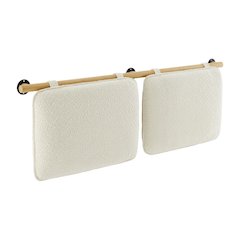 Chenille Upholstered King Size Wall-Mounted Headboard with Soft Padding