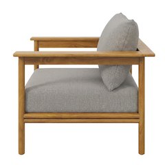 Teak Wood Outdoor Patio Armchair for Garden and Porch Relaxation